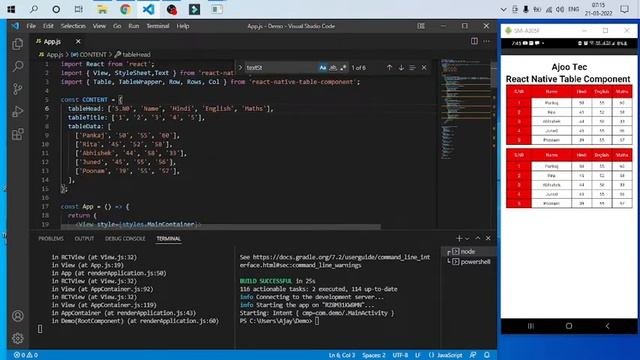 How to implement Tables Component in React Native? || in Hindi смотреть онлайн