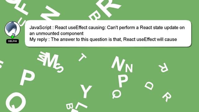 JavaScript : React useEffect causing: Can't perform a React state update on an unmounted component смотреть онлайн
