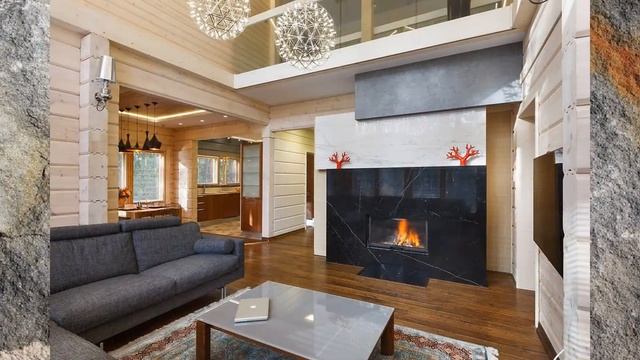 Камины в интерьере гостиной загородного дома. смотреть онлайн