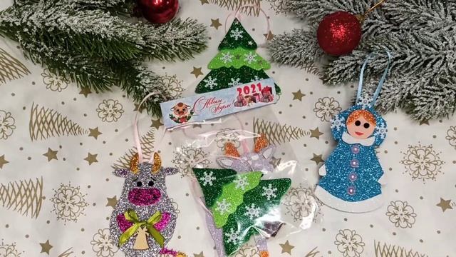 Мои НГ игрушки ручной работы, можно и на холодильник и на елку смотреть онлайн