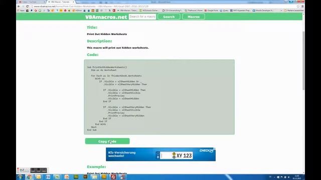 Print Out Hidden Worksheets - VBA Macros - Tutorial - MS Excel 2007, 2010, 2013 смотреть онлайн