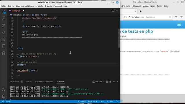 Php procédural 09: les variables смотреть онлайн