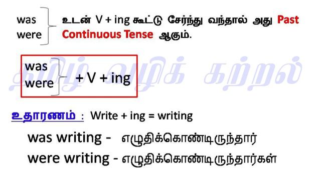 Past Tense in Tamil - 15 / Past Continuous Tense [ part - 1 ] / Learning Tense - 15 / தமிழில் смотреть онлайн