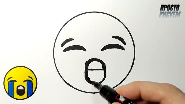 Как нарисовать ПЛАЧУЩИЙ СМАЙЛИК, Рисунки для начинающих смотреть онлайн