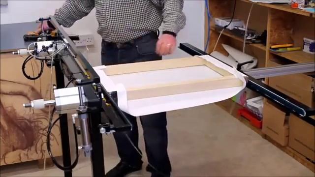 Canvas Stretching Machine CS-102 смотреть онлайн