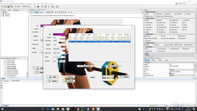 GYM management system in java GUI смотреть онлайн
