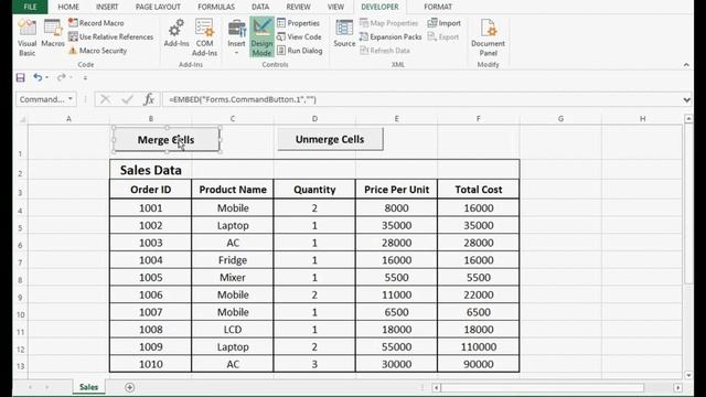 VBA Macro to Merge and Unmerge Cells - Excel VBA Example смотреть онлайн