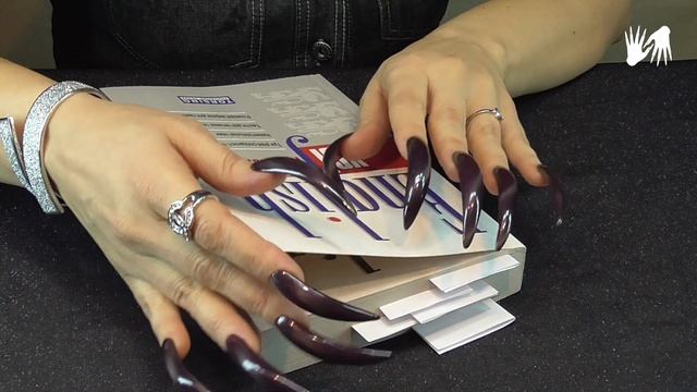 Tapping and scratching book ? ASMR sounds | How to do with Long nails смотреть онлайн