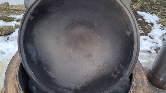 Обжиг и прокаливание Чугунного казана. смотреть онлайн