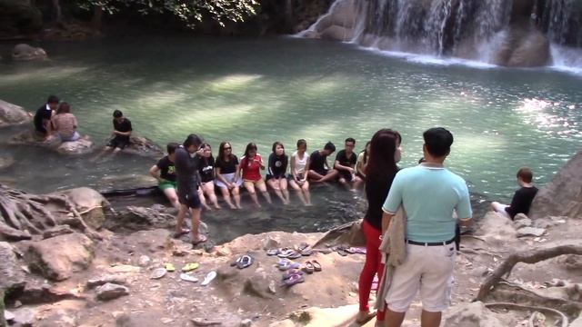 Третий уровень Водопад Эраван – изюминка Национального парка Тайланд Паттайя... смотреть онлайн