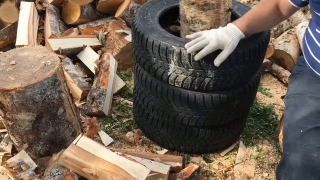 Как легче колоть дрова колуном !!!