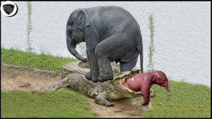 Мать-слониха против Крокодила