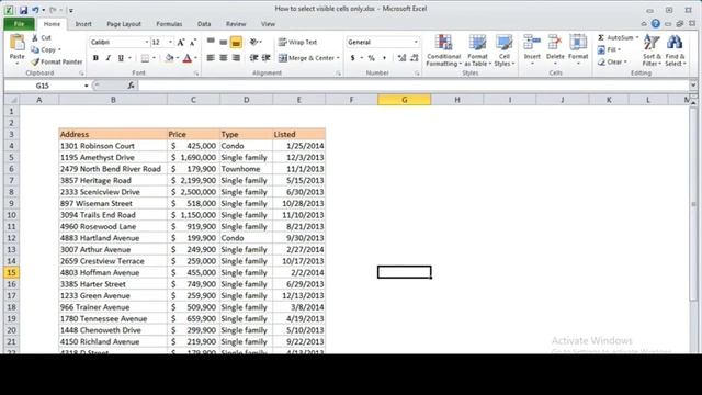 How to Select Visible Cells Only in Excel смотреть онлайн