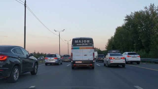 Трасса М4 ДОН пробка при выезде из Москвы. Август 2020. смотреть онлайн