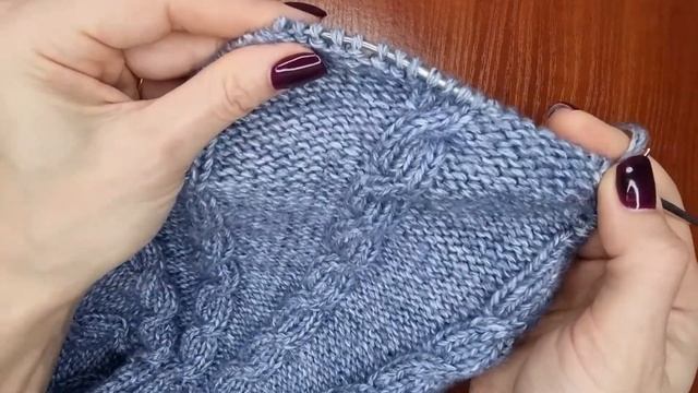 Манишка узором КОСЫ. Актуальный аксессуар на холодную погоду смотреть онлайн