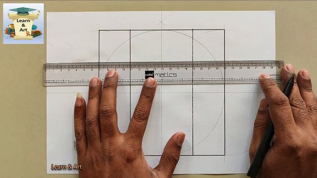 Square Geometry Art | Square Geometry Pattern With Painting | Simple Art Drawing | Geometric Design