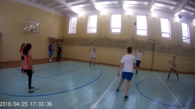 Занятие школьной волейбольной секции 2016 04 25 в г. Феодосия