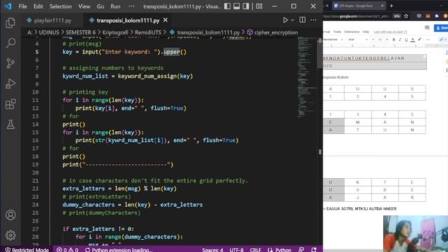 Kriptografi ; Playfair, Tranpose Column, Hill Cipher смотреть онлайн