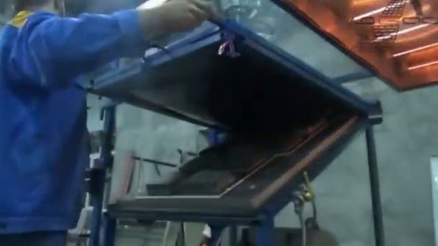 Вакуумно-формовочный станок для производства пластиковых форм. Изготовление форм для брусчатки. смотреть онлайн