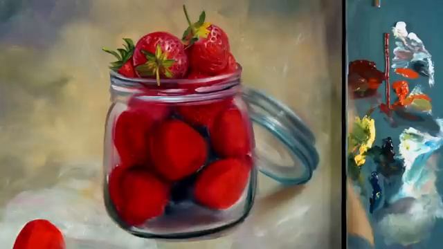 Вебинар по живописи от Ольги Базановой - "Клубника". Пишем маслом смотреть онлайн