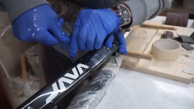 Ремонт карбоновой велосипедной вилки/ карбоновая ригидная МТБ вилка JAVA