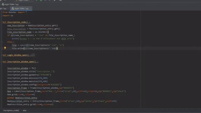 Tkinter Python -- Login /p. 2 : Le Code/ -- #5 смотреть онлайн