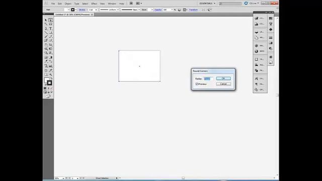 Adobe Illustrator CS5 Rectangle rounded or Rectangle redius смотреть онлайн
