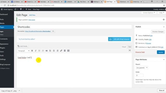 One Page Theme Development WordPress - Step by Step - 14 (shortcodes api part:2) смотреть онлайн