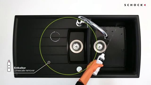 Гранитные мойки Schock. Чистка от налёта. смотреть онлайн