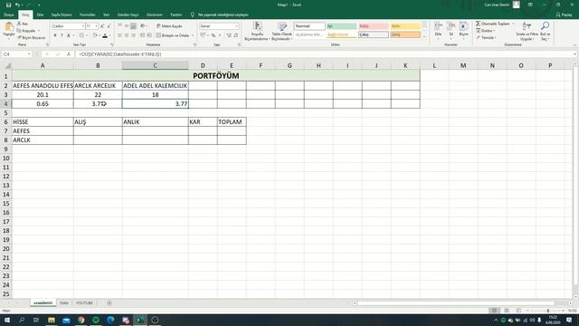 Excel İnternetten Veri Alma - Anlık Veri Borsa Exceli смотреть онлайн