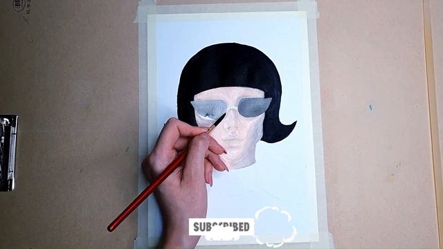 GIRL IN GLASSES / ACRYLIC/ PAINTING ACRYLIC/ ART PROCESS/ АКРИЛ/ DIY/ ПОРТРЕТ ДЕВУШКИ смотреть онлайн