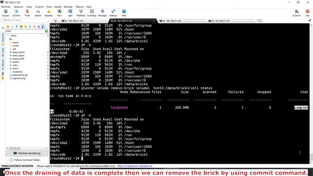 Step by step process to remove the participating node from the Glusterfs cluster смотреть онлайн