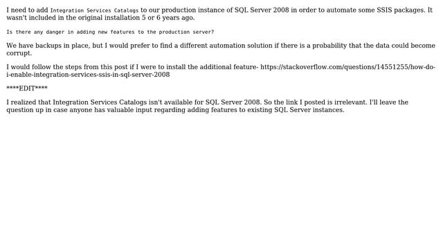Databases: Is it safe to add new features to production SQL Server Instance (2 Solutions!!) смотреть онлайн