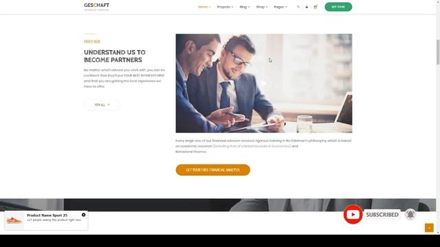 Geschaft - Business WooCommerce WordPress Theme смотреть онлайн