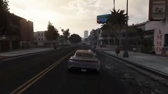 GTA5 porsche taycan 2020 cruise around gta5 map (GTA5 MODS) смотреть онлайн
