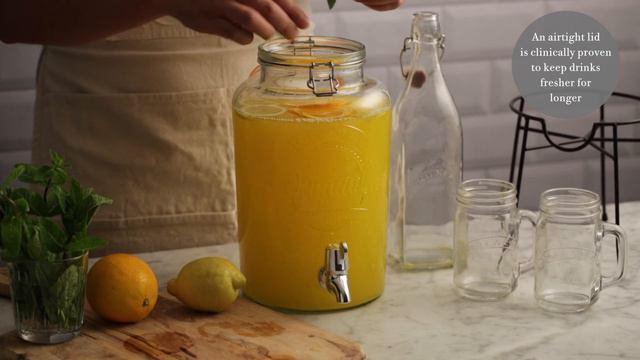 Диспенсер для напитков Clip Top+банки с ручкой Kilner смотреть онлайн