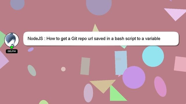 NodeJS : How to get a Git repo url saved in a bash script to a variable смотреть онлайн