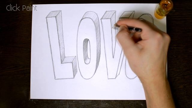 Как нарисовать простой рисунок LOVE simple drawing смотреть онлайн