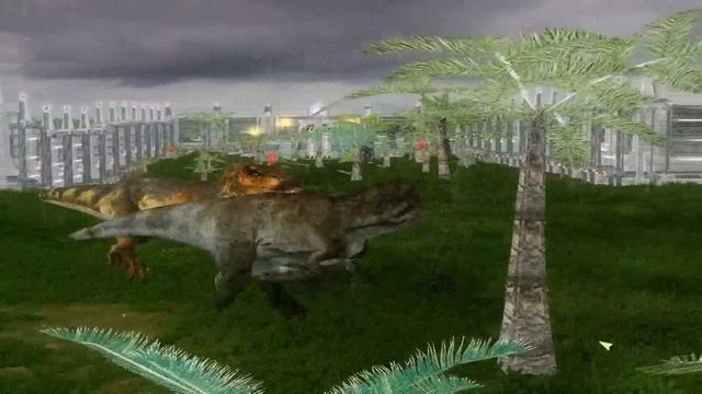 Dinosaur Battles - Tyrannosaurus Vs Carcharodontosaurus | Jurassic Park : Operation Genesis