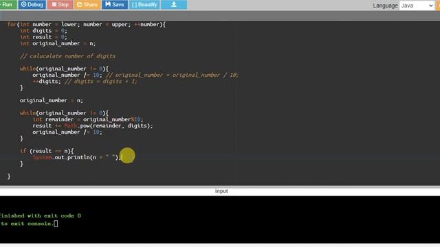 Java Program to Display Armstrong Number Between Two Intervals смотреть онлайн