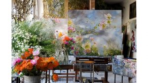 Старинный замок цветов художницы Клер Баслер