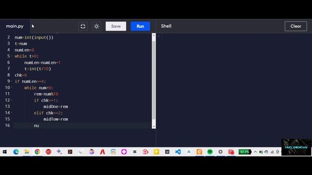Find Product Of Mid Digits Given Number In python смотреть онлайн