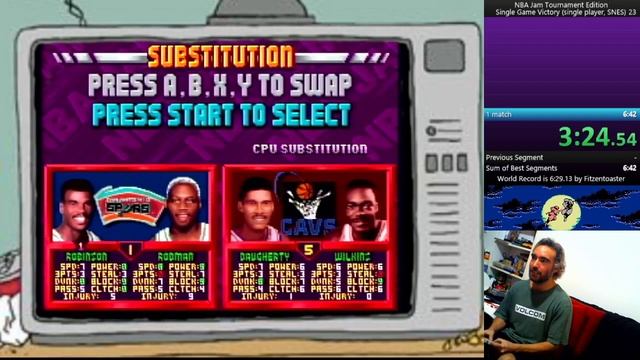 NBA Jam Tournament Edition - Single Game Victory (SNES) 6.34 Speedrun смотреть онлайн