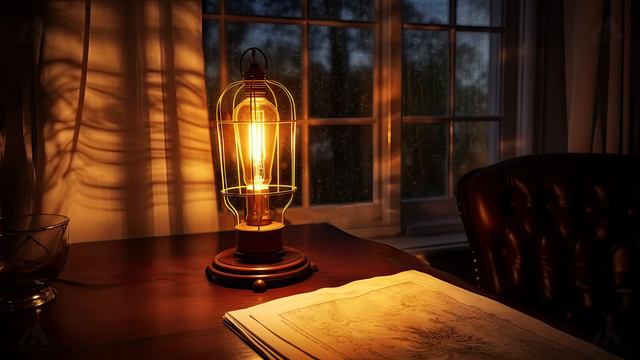 Cozy Reading Nook Ambience with Smooth Piano Music Rain on Window & Warm Piano Sounds for Slee смотреть онлайн