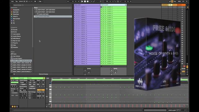 House of Synth & Bass Midi Pack Vol.3 (Free) смотреть онлайн