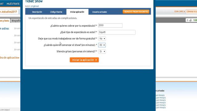 Como Configurar La App Ticket Show En Chaturbate - Jc Studios - Modelos Webcam