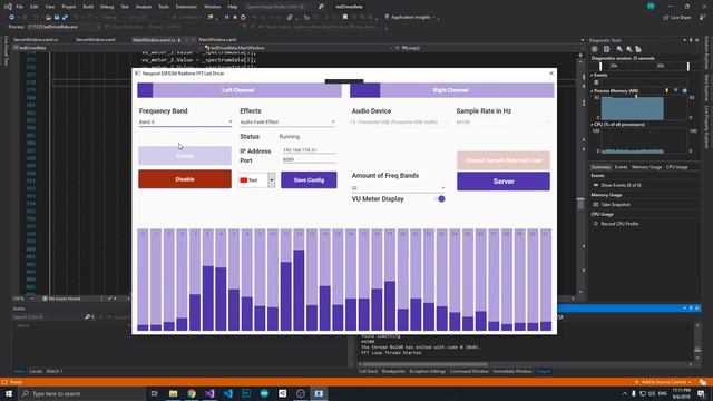 Neopixel ESP8266 - Windows Realtime FFT LedDriver Over UDP And Wifi