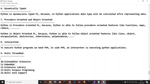 PYTHON tutorials || PYTHON Features || by Mr. Nagoor Babu On 11-05-2020 @ 5PM смотреть онлайн