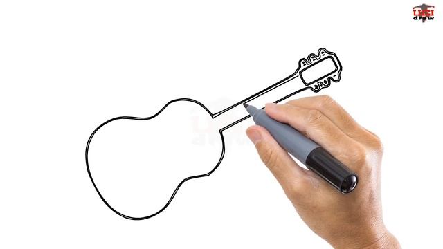How to Draw a Guitar Easy Step By Step Drawing Tutorials for Kids – UCIDraw смотреть онлайн