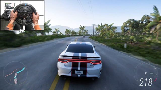 Dodge Charger SRT Hellcat - Race Gameplay | Forza Horizon 5 | Thrustmaster T300RS смотреть онлайн